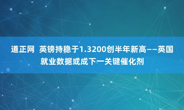 道正网  英镑持稳于1.3200创半年新高——英国就业数据或成下一关键催化剂